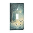 thumbnail image 2 of Yayeee Toggle Light Switch Wall Plate 1-Gang 4.5"x2.7" Home Decorative Outlet Cover, Night Forest Scene, 2 of 7