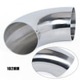 thumbnail image 3 of FETCOI 4Pcs Weld Elbow Pipe Stainless Steel 102mm Sanitary Fitting Weld Elbow Pipe Silvery for Refitting Exhaust Elbow Stair Handrail etc, 3 of 11