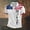 White, variant on Golf Polo Shirts for Men America 250 Flag Print Quick Dry Short Sleeve Performance Golf Shirts Moisture Wicking Polo Shirts