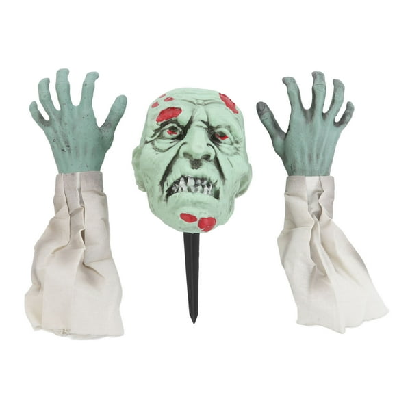 Halloween Scary Props, Zombie Face Arm Stakes Lifelike Vivid For Themed Parties