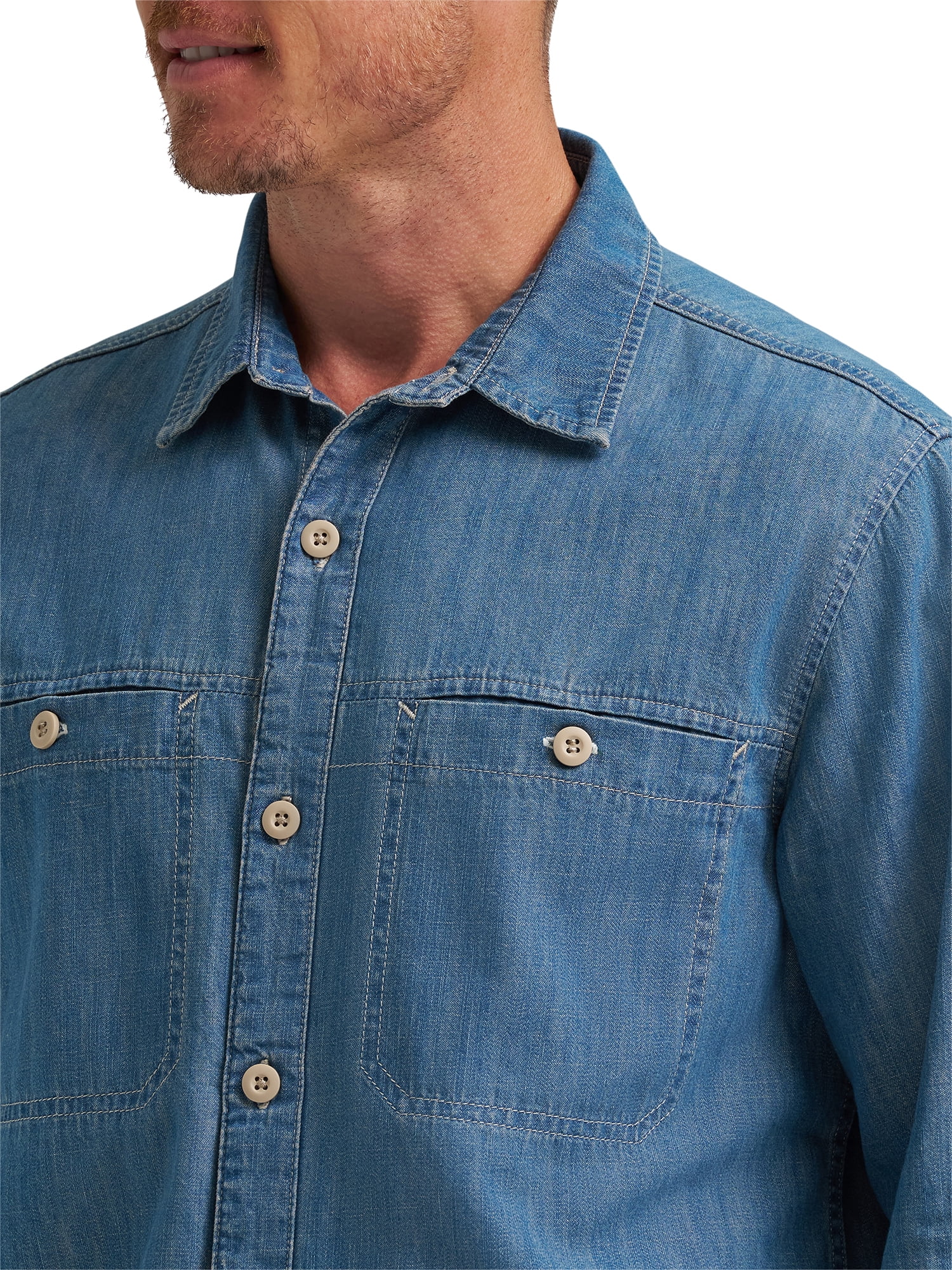 Wrangler® Men's Utility Streetwear Long Sleeve Shirt, Sizes S- 3XL