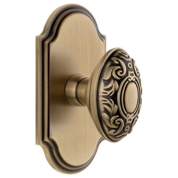 Grandeur 811341 Arc Solid Brass Single Dummy Door Knob - Brass