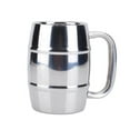 thumbnail image 2 of Small Stainless Steel Beer Mug， Stainless Beer Mug Double Wall Insulated Perfect for Travel Coffee Mugs 300Ml, 2 of 6