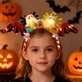 thumbnail image 4 of Halloween Pumpkin Headband DIY Kit for Children, Glow-in-the-Dark Pipe Cleaner Materials for Party Dress-Up and Spooky Fun, 4 of 7