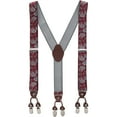 thumbnail image 1 of CTM®  1.375 Inch Wide Paisley Print Double Clip-End Suspenders (Men's), 1 of 2