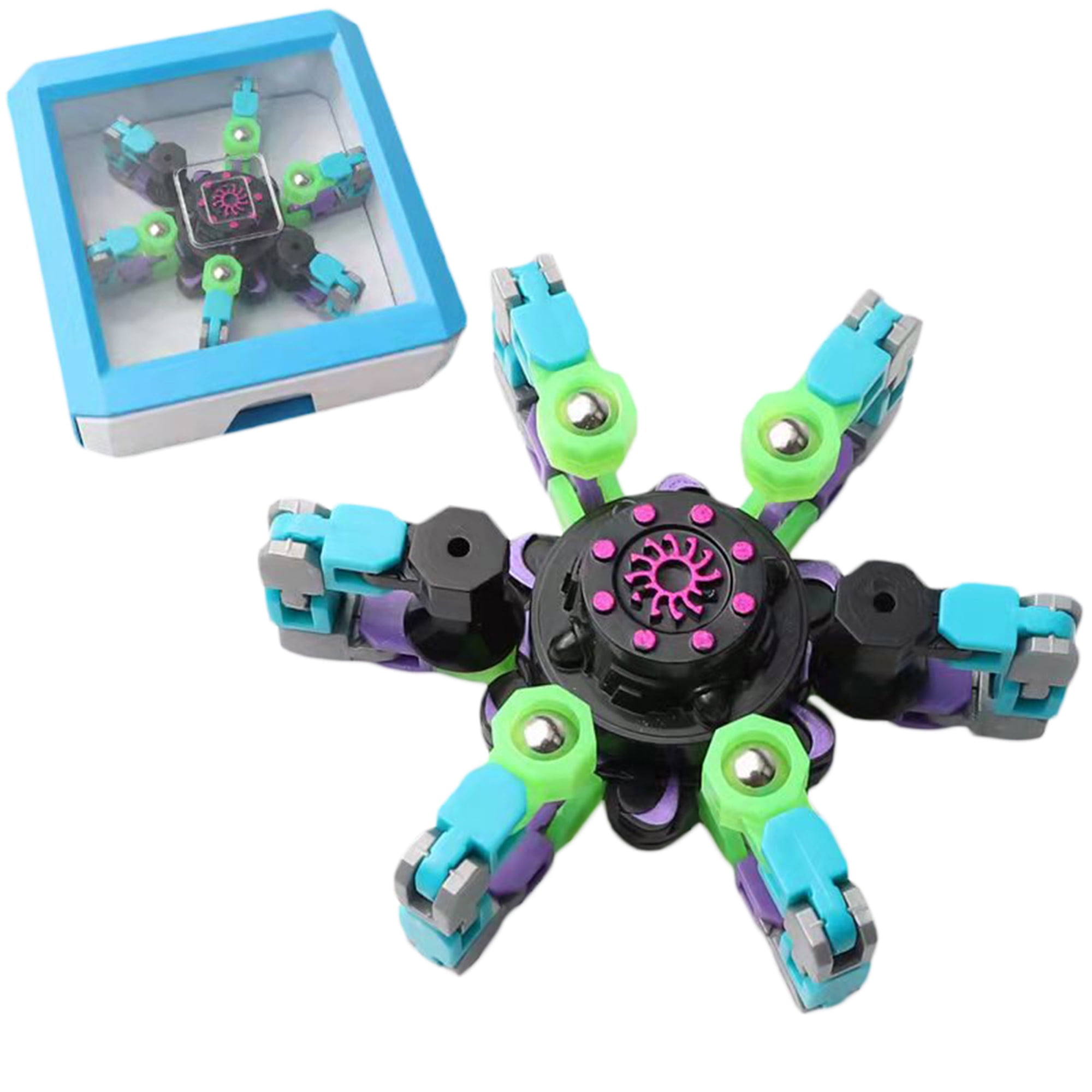 TFFR Mechanical Fidget Spinners Toys Deformable Chain Fingertip Robot