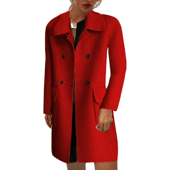 Fesfesfes Womens Jackets Fall Long Sleeved Solid Color Large Loose Woolen Jacket Cardigan Jacket