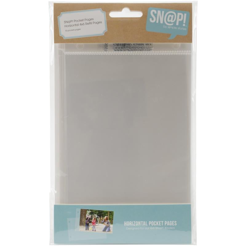 Snp! Pocket Pages For 4"x6" Binders 10/pkg[1] 4"x6" Horizontal Pocket