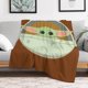 thumbnail image 5 of Manta de Baby Yoda, manta de tela de superficie vertical súper suave de varios tamaños, acogedora y cálida, adecuada para cama, sofá, campamento, viajes, para todas las estaciones, liviana y compacta, 5 of 8