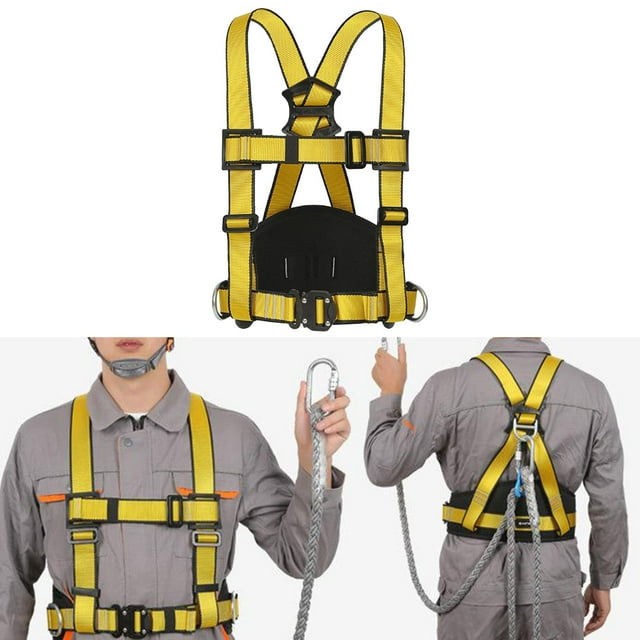 Harnais de Poitrine d'Escalade Construction Arbre Sangle de Taille - avec Coussin de Taille, 75-120cm