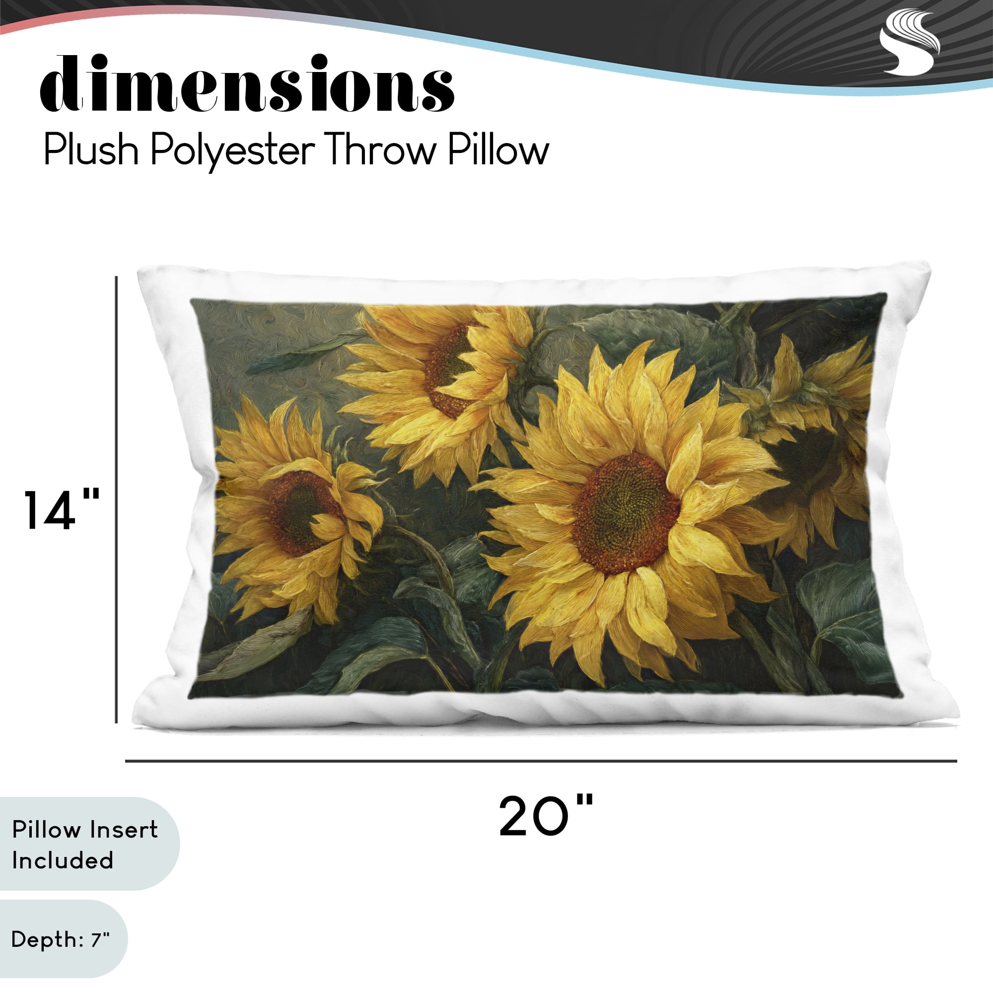 Stupell Industries Sunflowers For The Soul Decorative Printed Throw Pillow, design by Tina LeCour