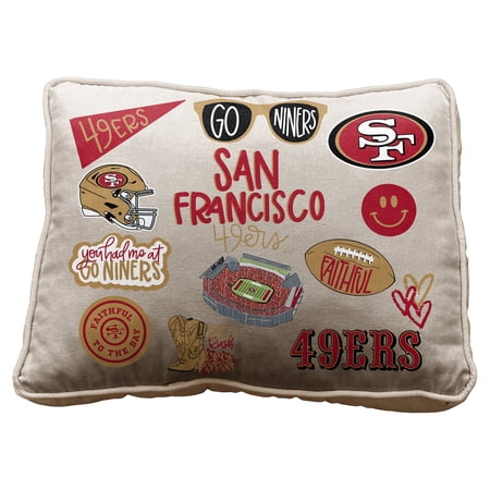 Pegasus San Francisco 49ers 19 Loco Fan Canvas D-cor Pillow