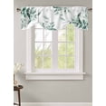 thumbnail image 2 of Tie Up Valance Curtain for Kitchen,Green Leaves Summer Tropical Plants Rod Pocket Short Curtains Adjustable Tie-Up Shade Valances,Foliage Botanical on White Window Treatment for Bathroom Living Room, 2 of 8