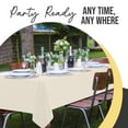 thumbnail image 4 of Exquisite 12 Pack Premium Rectangular Plastic Tablecloth Cover 54" x 108" - Ivory, 4 of 7