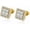 Gold, variant on Square Screw Stud Earrings For Men 5A+ Cubic Zirconia 925 Sterling Silver Screw Stud Back Square Flat Cartilage Hypoallergenic Stud Earrings