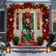 thumbnail image 6 of Christmas Door Cover 71"x35" Wreath Decorative Door Curtains Exquisite Background Christmas Door Covers Hanging Fabric Door Curtain Christmas Decorations Holiday, 6 of 6