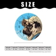 thumbnail image 2 of 12 Inch Wall Clock Battery Operated Silent Clock Decorative for Office, Kitchen, Outdoor, Living Room，Cute Cartoon Pug Dog with Backpack Blue Illustration, 2 of 5
