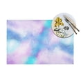 thumbnail image 4 of YFYANG Washable Heat-Resistant Placemats, 70% PVC/30% Polyester, Dream Star Purple Kitchen Table Mat, 12" x 18" 6 Piece, 4 of 6