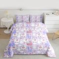 thumbnail image 2 of Homewish Girls Cute Alpaca 3 Pieces Queen Comforter Set,Cartoon Animal Ultra Soft Bedding Sets,Geometric Plaid Bedding Comforter Set,Love Heart Home Decor,Reversible, 2 of 8