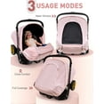 thumbnail image 3 of Summer Baby Car Seat Cover Compatible with Doona Car Seat and Stroller,Breathable Sunproof Car Seat Canopy for Girls,Suitable for Spring/Summer/Autumn Use (Pink), 3 of 8