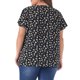 thumbnail image 4 of GRACE & GRANDEUR Camisa de Chiffon Floral de Manga Corta con Escote en Llave para Mujeres Talla Grande 1X Negro Rosa, 4 of 8