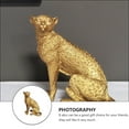 thumbnail image 5 of MLINS Gold Animal Decor Leopard Ornaments Animal Ornament Office 15x12cm Golden, 5 of 8