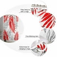 thumbnail image 6 of Shower Curtain Red Leaves Branch Bathroom Curtains with Hooks, Waterproof Fabric Leaf Lines Bath Shower Curtains Set for Bathroom Bathtubs Decor 72x72 Inch, 6 of 8