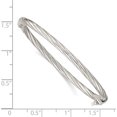 thumbnail image 3 of Sterling Silver Baby Polished Twisted Hinged Bangle Made In Italy qb1284, 3 of 5