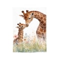 thumbnail image 2 of Giraffe Family Love Blanket Safari Wildlife Floral Art Mother Day Gift Soft Cozy Fleece Throw Blanket 50x40, 2 of 6
