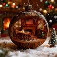 thumbnail image 5 of Decoración festiva para árbol, adorno acrílico, adorno colgante, con diseño elegante con accesorio para colgar fácilmente, recuerdo navideño para el árbol de Navidad, celebraciones festivas, 5 of 5
