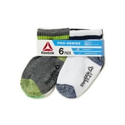 Reebok Toddler Boys Quarter Socks, 6 Pack, 2-4T