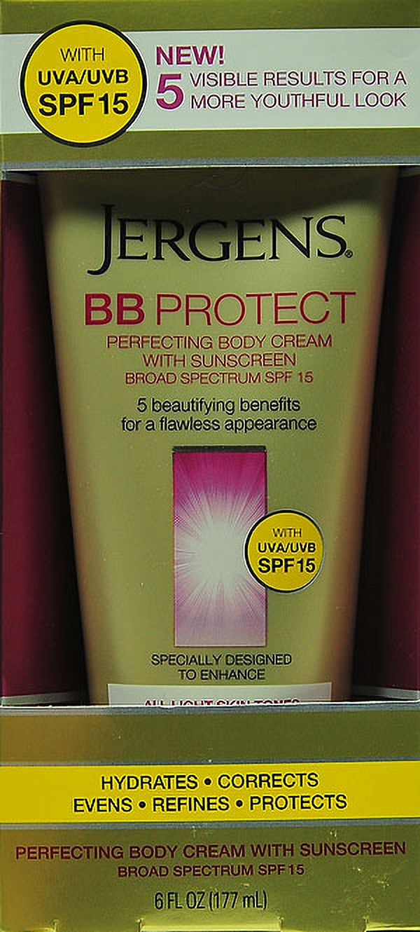 Jergens BB Protect Perfecting Body Cream with Sunscreen, All Light Skin Tones 6 oz - image 2 of 4