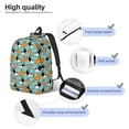 thumbnail image 3 of Disketp Cute French Bulldog Mochila de Lona Estampada, Mochila Escolar de Viaje Ligera para Estudiantes y Portátil-Medium, 3 of 5