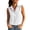 White, variant on Otntypg Womens Sleeveless Button Down Shirts Lightweight Soft Cotton Linen Collared Tunic Blouses Trendy Solid Color Lapel V Neck Casual Work Tank Tops with Pockets
