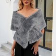 thumbnail image 2 of ZJXFGS Women'S Faux Fur Shawl Wrap Collar Shawl Shrug Shoulder Cover for Dress Shawls for Women Cape Shoulder Tops Fashion Wrap Bronze One Size, 2 of 8