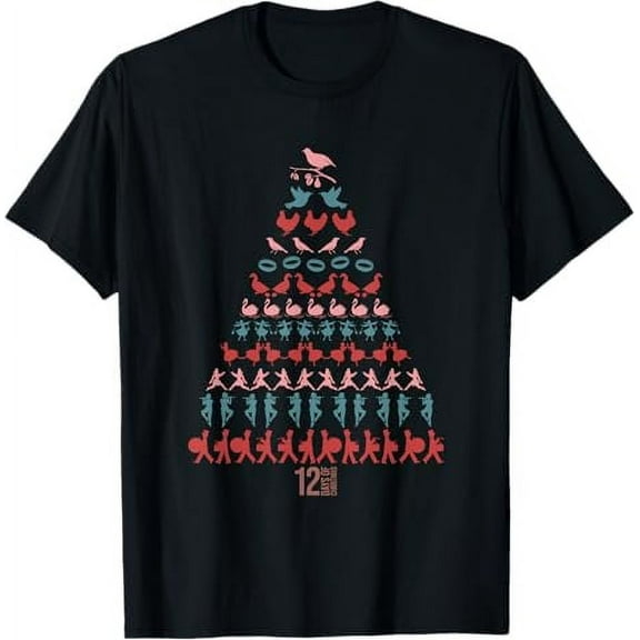 12 Days of Christmas Tree Classic Holiday Christmas Carol T-Shirt