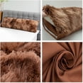 thumbnail image 4 of JeashCHAT Extra Soft Body Pillow Cover with Zipper Closure, Luxury Shaggy Plush Pillowcase for Bed Couch, Long Pillow Shams for Adults Men Women Mother Wife, 20x54 inches, Brown, 4 of 9