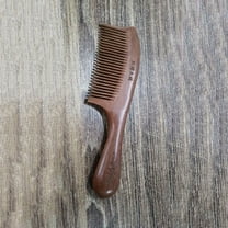 OUNONA Sandalwood Beard Comb Natural Wood Hair Combing Tool for Daily Use Dark Brown 7.5 Inch