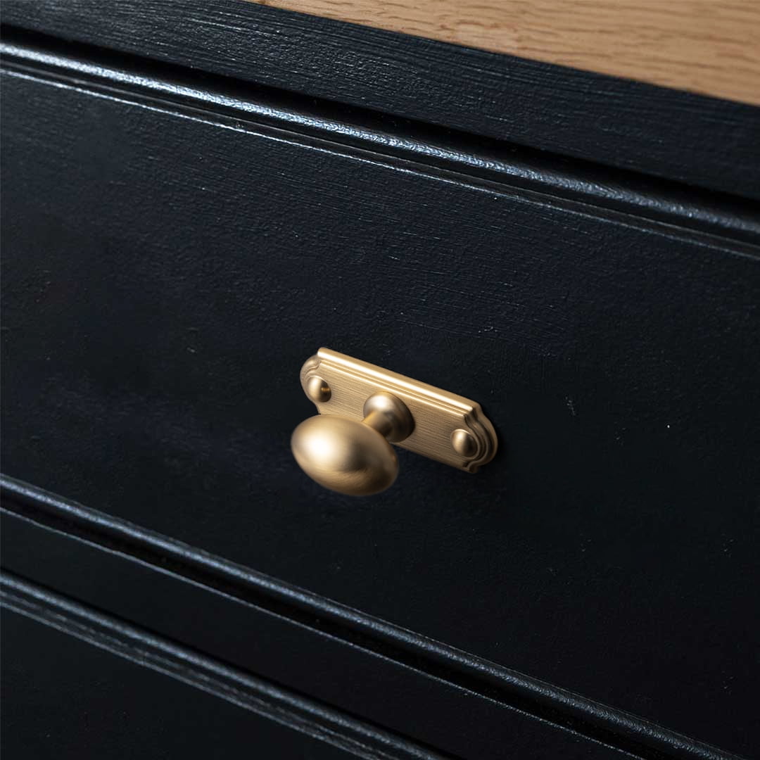 Goo-Ki 12 Packed Oval Champagne Bronze Cabinet Knobs with Square Backplate, Zinc Alloy Cabinet Handles Hardware for Cupboard,Dresser & Drawer