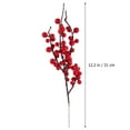 thumbnail image 2 of Oraceous 3pcs Artificial Red Berry Stems Holly Berry Branches Christmas Picks Greenery Xmas Holiday and Home Decor Cedar Branch Winter Garland, 2 of 10