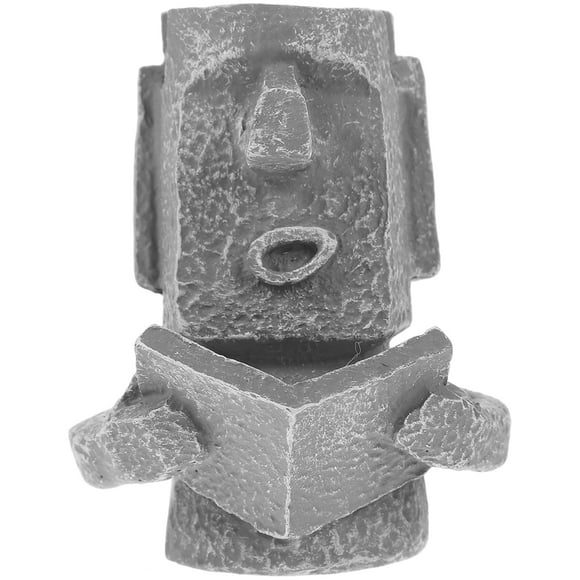 Easter Island Head Glasses Stand Resin Lentes Titular de la pluma del escritorio