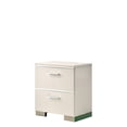 thumbnail image 3 of Bowery Hill 2-Drawer Modern Wood Nightstand with USB Outlet in White, 3 of 5
