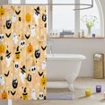 thumbnail image 3 of Manfei Cartoon Ghost Pattern Shower Curtain 72Wx78L,Halloween Pumpkin Lantern Bath Curtain, 3 of 5