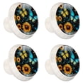 thumbnail image 2 of HemaKayy 4 Pack 1.37" Decorative Cabinet Knobs - Premium ABS Cabochon Glass Drawer Closet Pulls | Durable & Stylish Home Kitchen Furniture Decor | Butterfly, 2 of 8