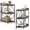 Rustic Brown-2, variant on SolaceHue Half Round End Table Set of 2, 3-Tier Narrow Side Table w/Study Metal Frame & Storage Shelves, Half Moon Circle Accent Bedside Night Stand for Living Room Bedroom Small Spaces (Grey)