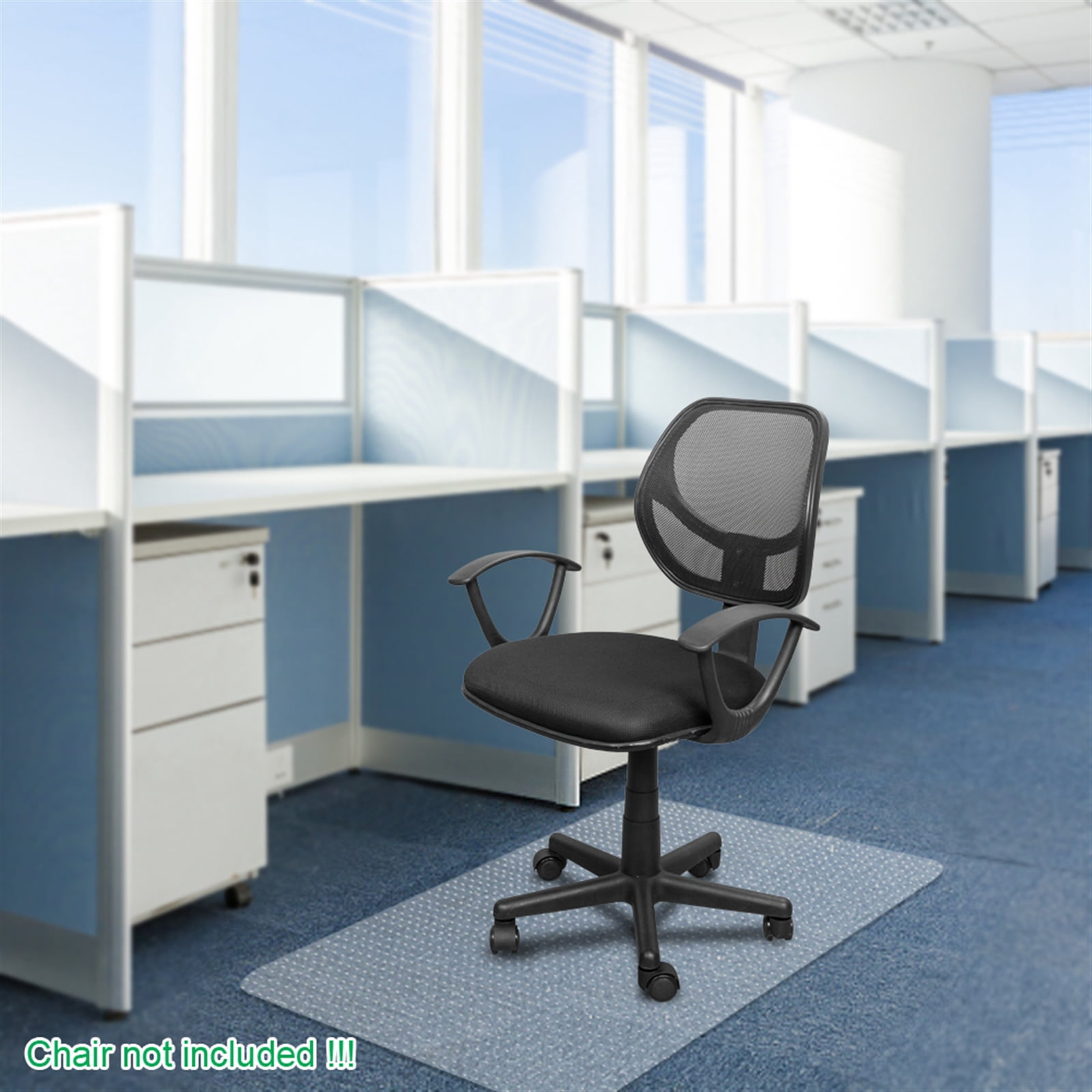PVC Rectangle Floor Protection Mat Chair Mat with Nail Transparent