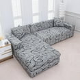 thumbnail image 4 of TOPCHANCES Stretch Couch Covers, L Shape Sofa Slipcovers for 3 + 3 Seaters Sectional, Furniture Protector Cover Home Decor, 4 of 8