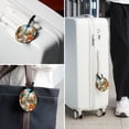 thumbnail image 6 of Kangaroo 2Pcs PU Leather Round Luggage Tags with Privacy Cover and Name ID Tag for Suitcase, Handbags, Backpacks, School Bags, 6 of 6