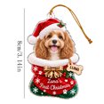 thumbnail image 3 of Christmas Acrylic Dog Ornament, 2D Flat Hanging Tree Pendant, Xmas Window Party Home Decor Use, 3 of 6