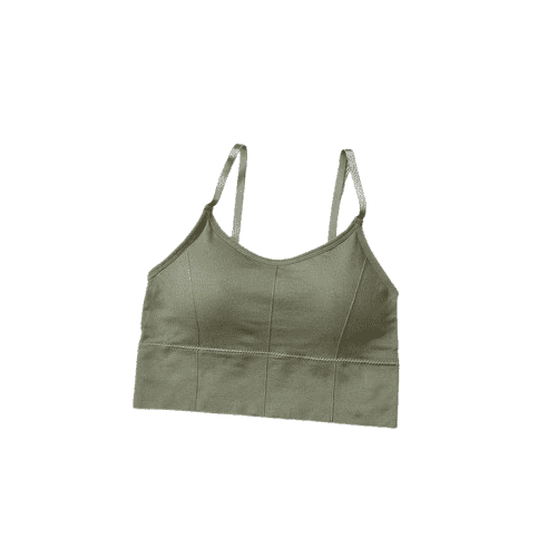 Girl's Seamless Beauty Back Strap Bra – One-Size, Olive